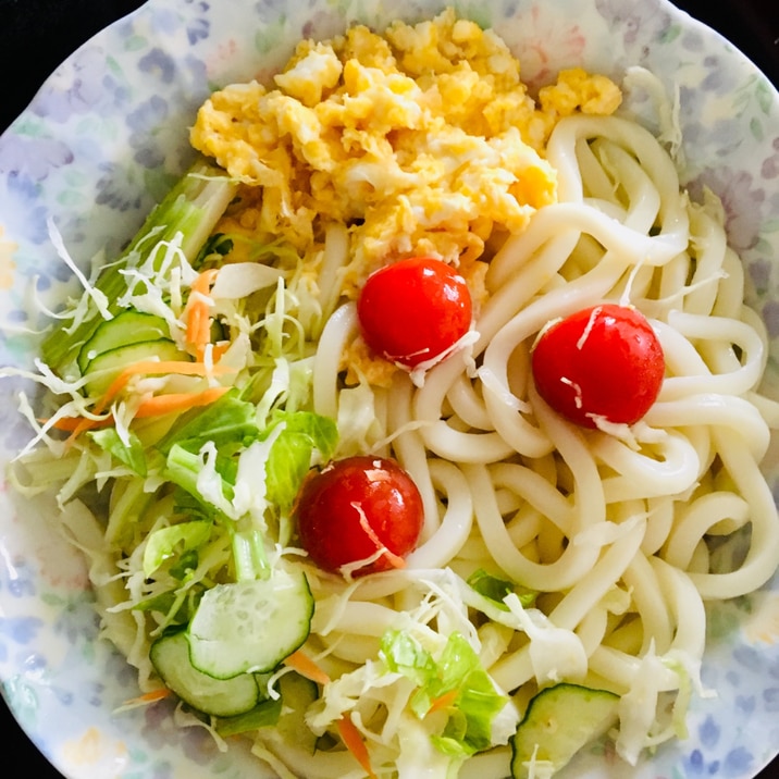 サラダうどん！暑い夏にぴったり！